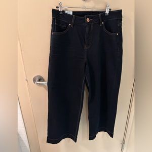 JAG cropped denim wide leg jean